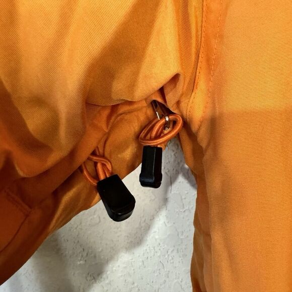 Snozu Performance Women's Size Large Jacket Orange Fleece Lined Hooded Coat EUC - Picture 3 of 12